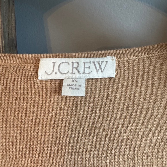 J. Crew‎ Giselle Cardigan Sweater Camel Gold Buttons Women XS Capsule Coastal - Picture 3 of 9